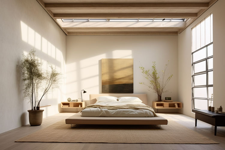 Japandi Minimalist bedroom