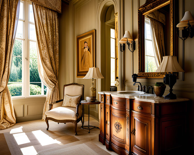 French Country Traditional bathroom