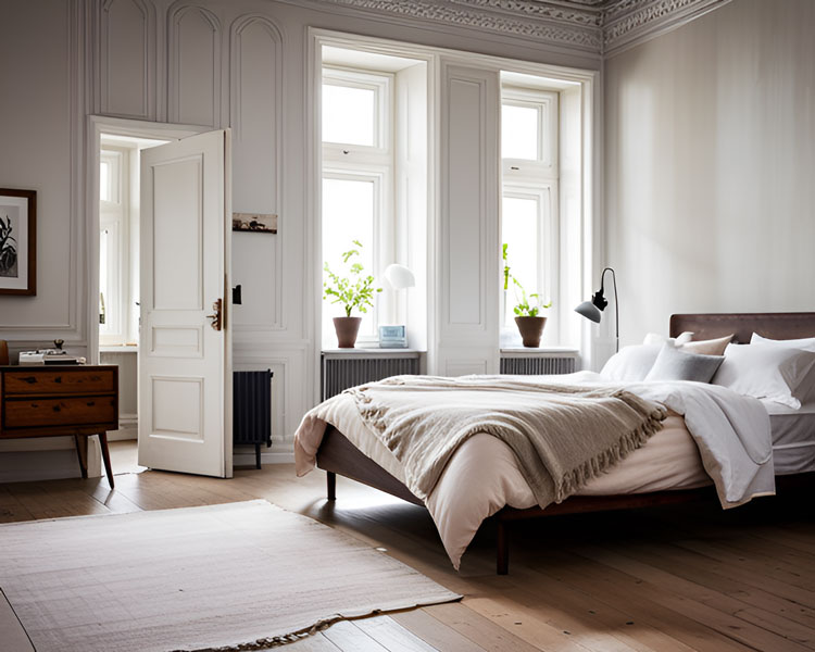 Scandinavian Shabby Chic bedroom