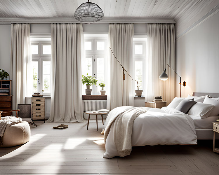 Scandinavian Shabby Chic bedroom