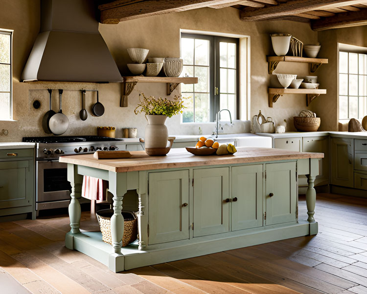 French Country Traditional Rustic kitchen
