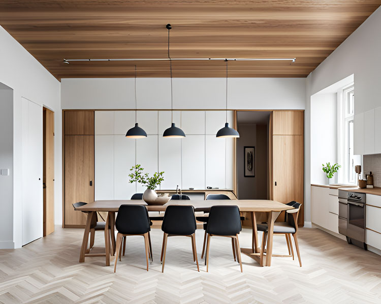 Scandinavian Modern Minimalist dining room